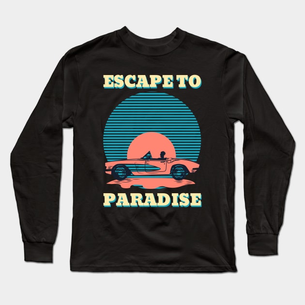 Endless Summer Paradise retro Long Sleeve T-Shirt by Tip Top Tee's